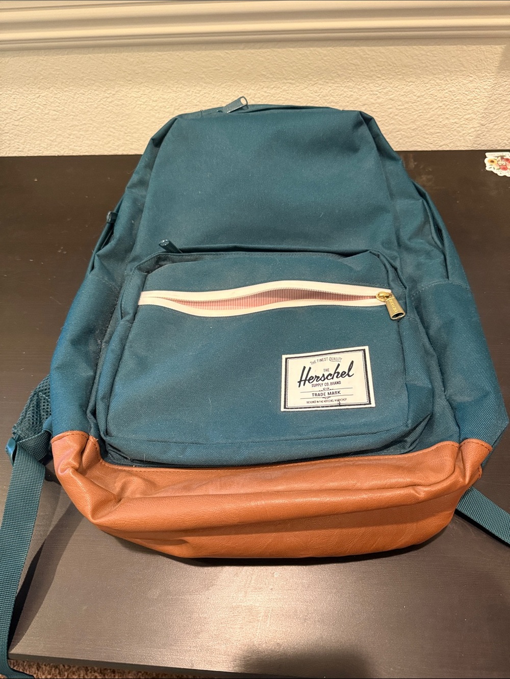 Herschel Supply Co. Teal Backpack with Brown Base